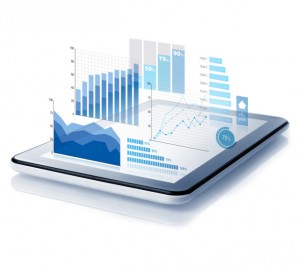 Diagrams projecting from tablet